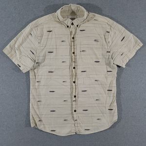 Katin Button Down Shirt Mens Medium Short Sleeve Cotton
